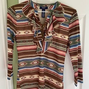 Chaps Western Blouse NWOT